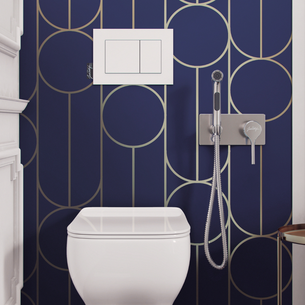 Douchette WC JACOB DELAFON Elate chromée + support + flexible ambiance