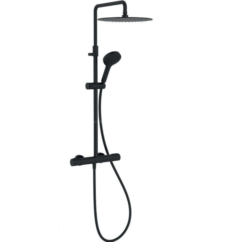 Colonne de douche thermostatique Jacob Delafon Metro noire mat