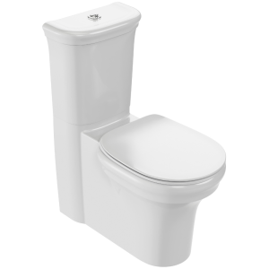 Pack WC au sol sans bride JACOB DELAFON Cléo 1889 + réservoir + abattant