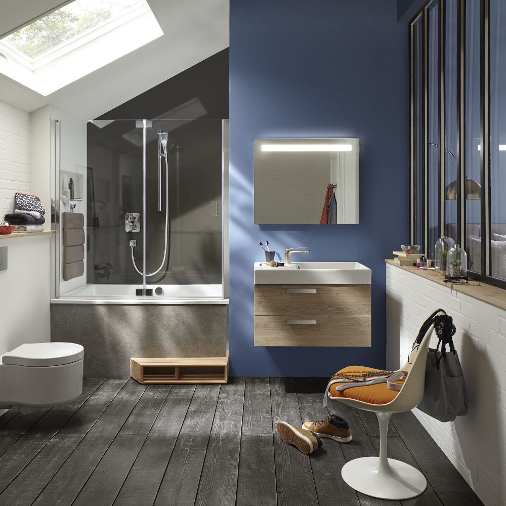 Pare bain JACOB DELAFON Capsule à poser en niche, Chrome