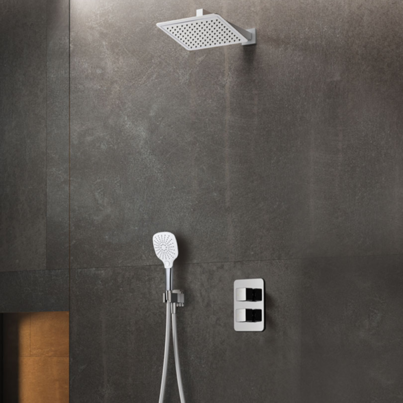 Présentation du Pack mitigeur douche thermostatique carré PAINI Ruby