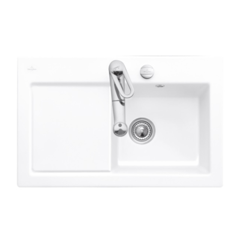 Evier cuisine VILLEROY ET BOCH Subway Pure 45 - Egouttoir à droite Evier 1 bac Villeroy et Boch Subway Pure 45 egouttoir droite 