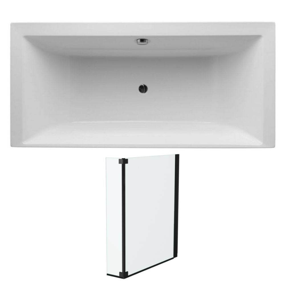 Baignoire droite JACOB DELAFON Evok, deux places + pare bain | Batinea
