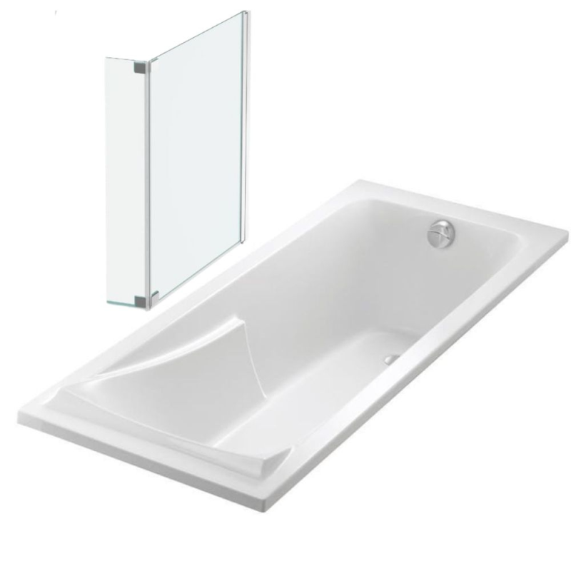 Pack baignoire droite 170 X 70 JACOB DELAFON Corvette + pare bain chromé
