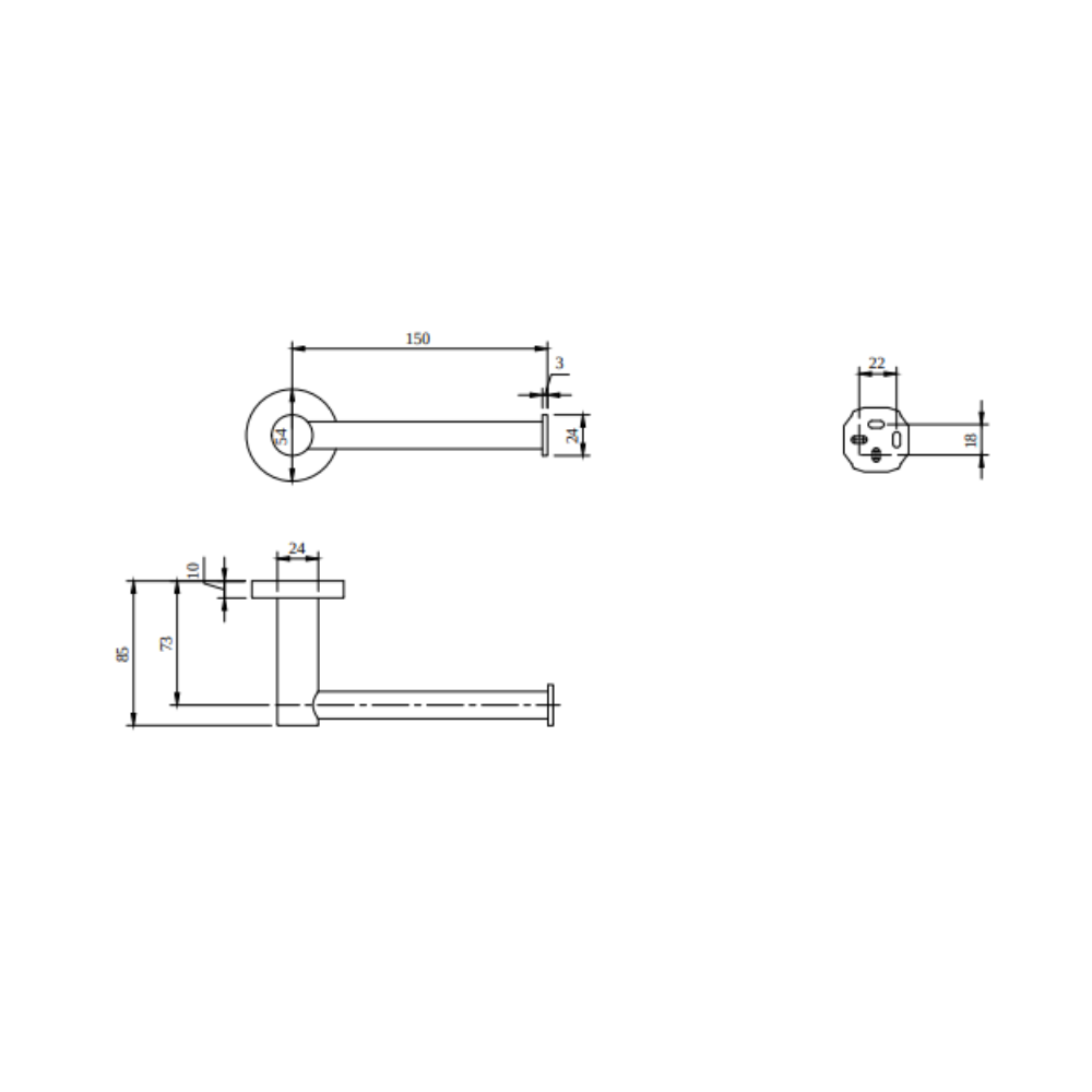 Dérouleur de papier toilette sans couvercle + Ensemble brosse WC VILLEROY & BOCH Elements Tender