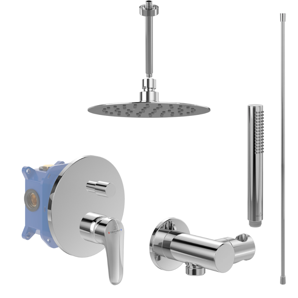 Colonne de douche encastrée mécanique VILLEROY ET BOCH O.novo Start chrome | Batinea