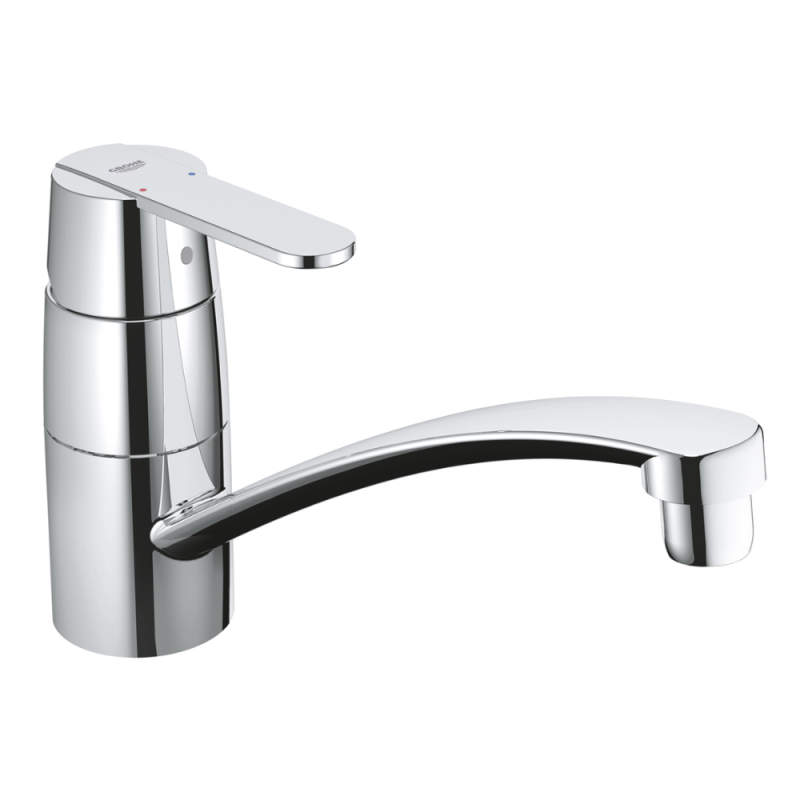 Robinet de cuisine GROHE Quickfix Get chromé avec ou sans accessoire nettoyant