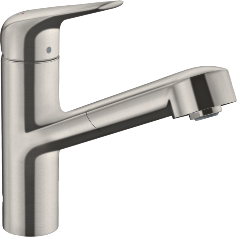 Robinet de cuisine avec douchette HANSGROHE Focus M42 150 aspect acier inox