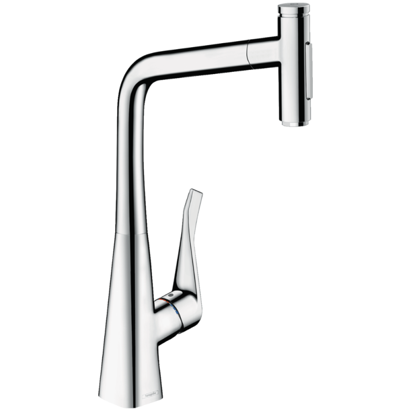 Robinet de cuisine avec douchette HANSGROHE Metris Select M71 320 2 jets chromé