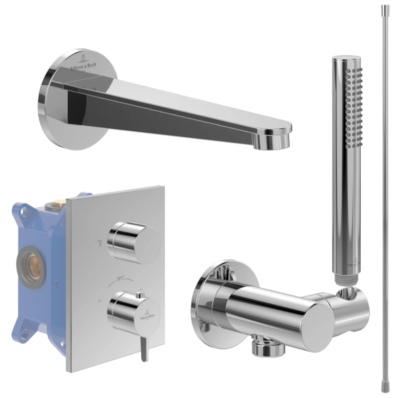 Ensemble robinet bain encastré thermostatique VILLEROY ET BOCH Conum | Batinea
