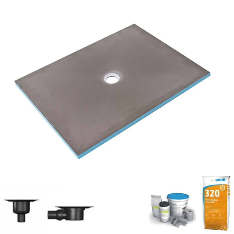 Pack receveur à carreler WEDI Fundo Primo écoulement centré