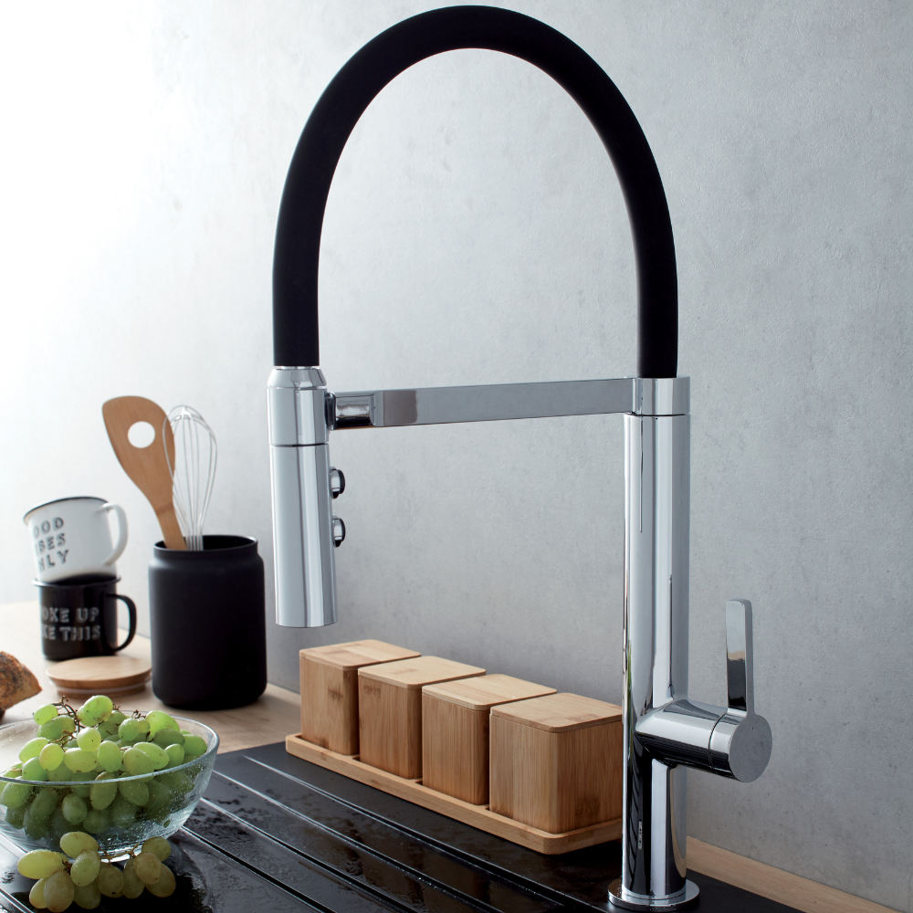 Robinet cuisine douchette extractible JACOB DELAFON Raphaël ambiance