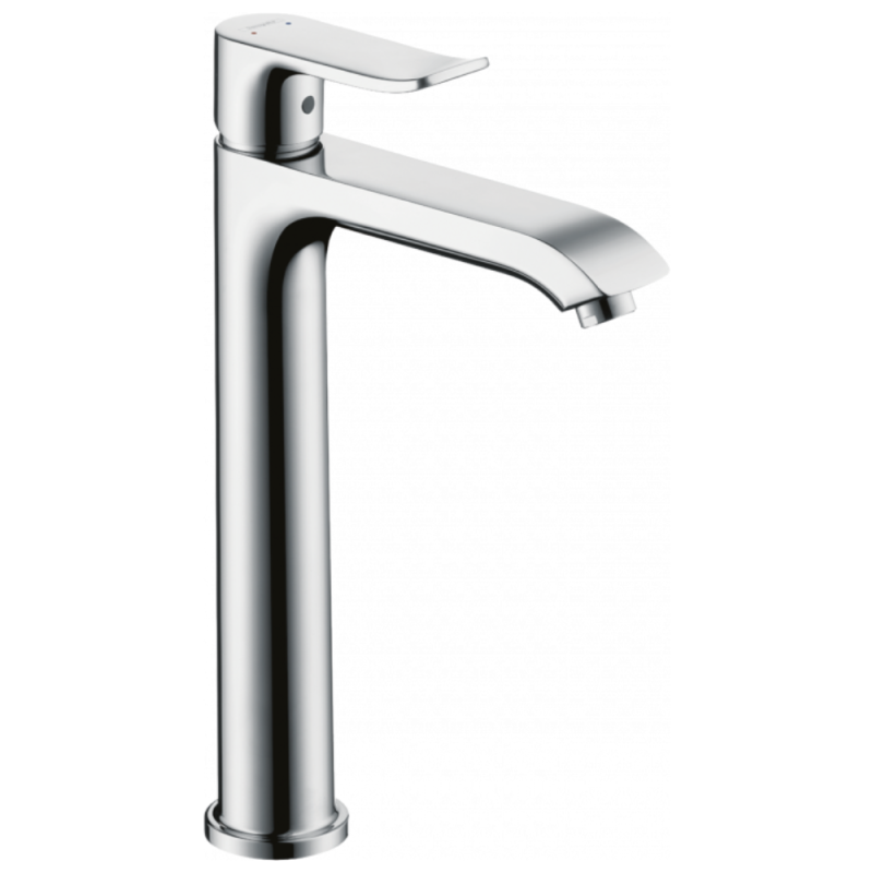 Mitigeur lavabo HANSGROHE Metris 200 surélevé pour vasque libre sans tirette ni vidage chromé  31185000 | Batinea