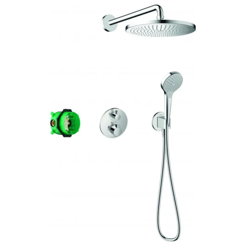 Pack encastré HANSGROHE avec mitigeur thermostatique Ecostat S chromé 27954000