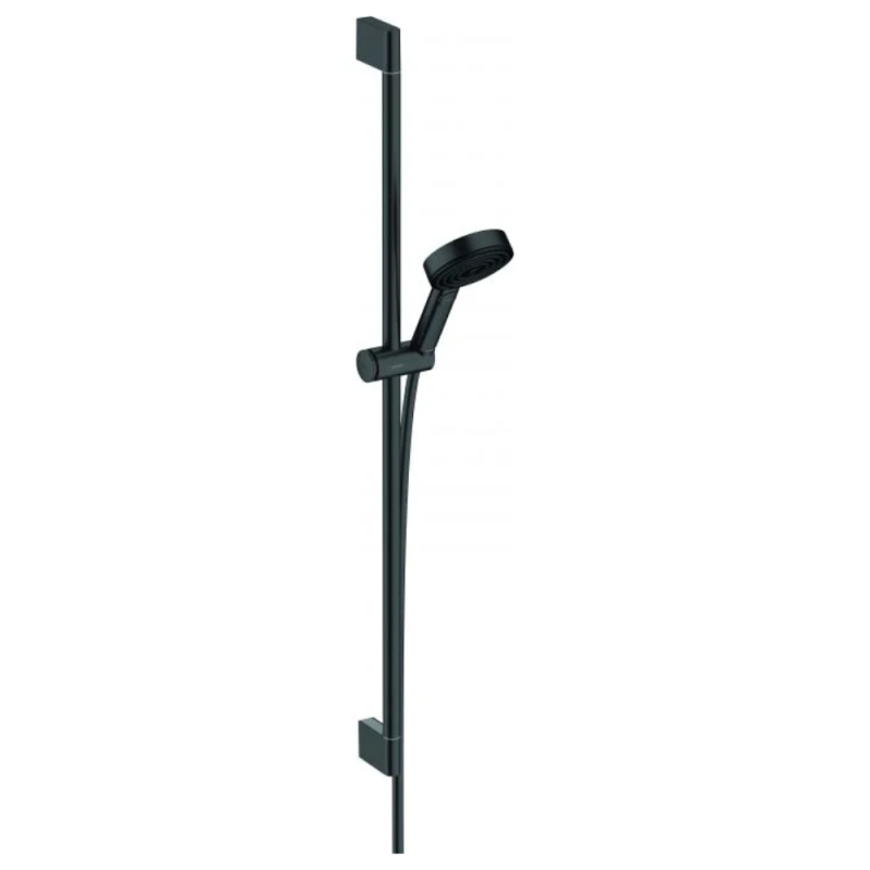 Set de douche 105 3jet Relaxation avec barre C 90 cm noir mat Hansgrohe Pulsify Select 24170670 |Batinea