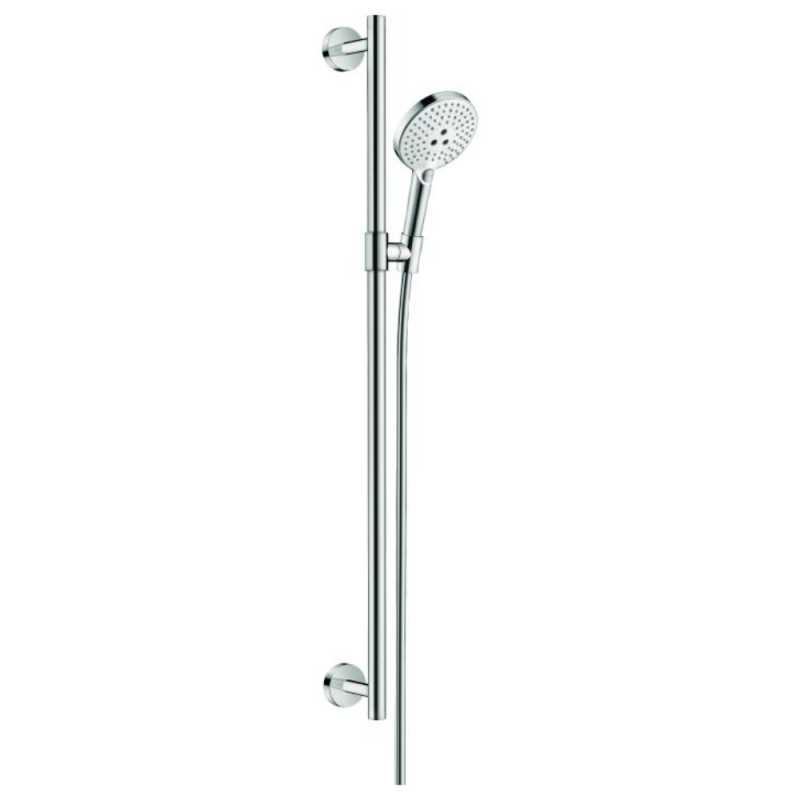 Ensemble de douche 120 3jet avec barre de douche 90 cm blanc/chromé Hansgrohe Raindance Select S 26322400 |Batinea