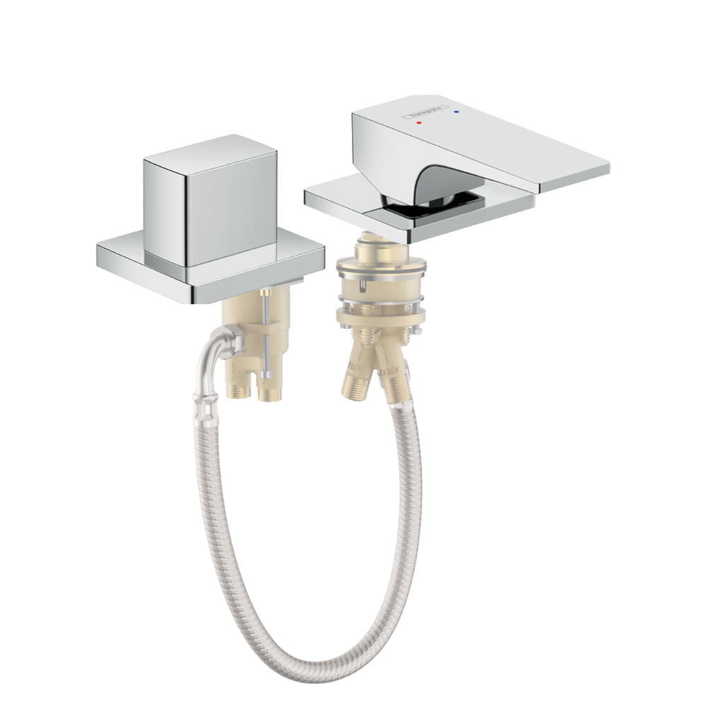 mitigeur bain douche 2 sorties poignée manette HANSGROHE Metropol chromé + corps encastré