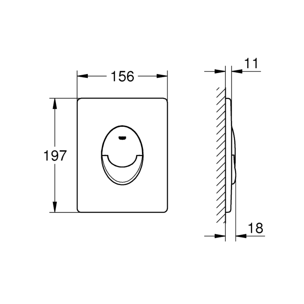 Pack WC suspendu sans bride compact DURAVIT Me by Starck + bâti support GROHE Rapid SL Projet + abattant + plaque  | Batinea
