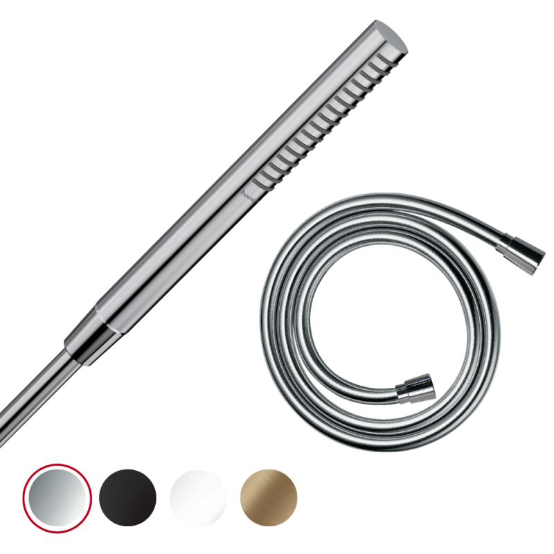 Pommeau de douche HANSGROHE Pulsify S 100 EcoSmart + flexible de douche HANSGROHE