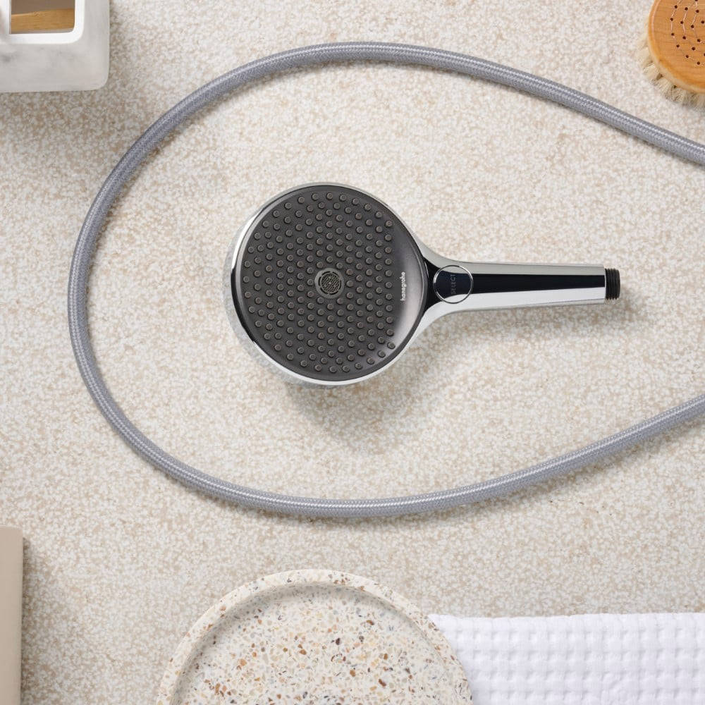 Pommeau de douche HANSGROHE Pulsify Select EcoSmart 105 3 jets + flexible de douche HANSGROHE | Batinea
