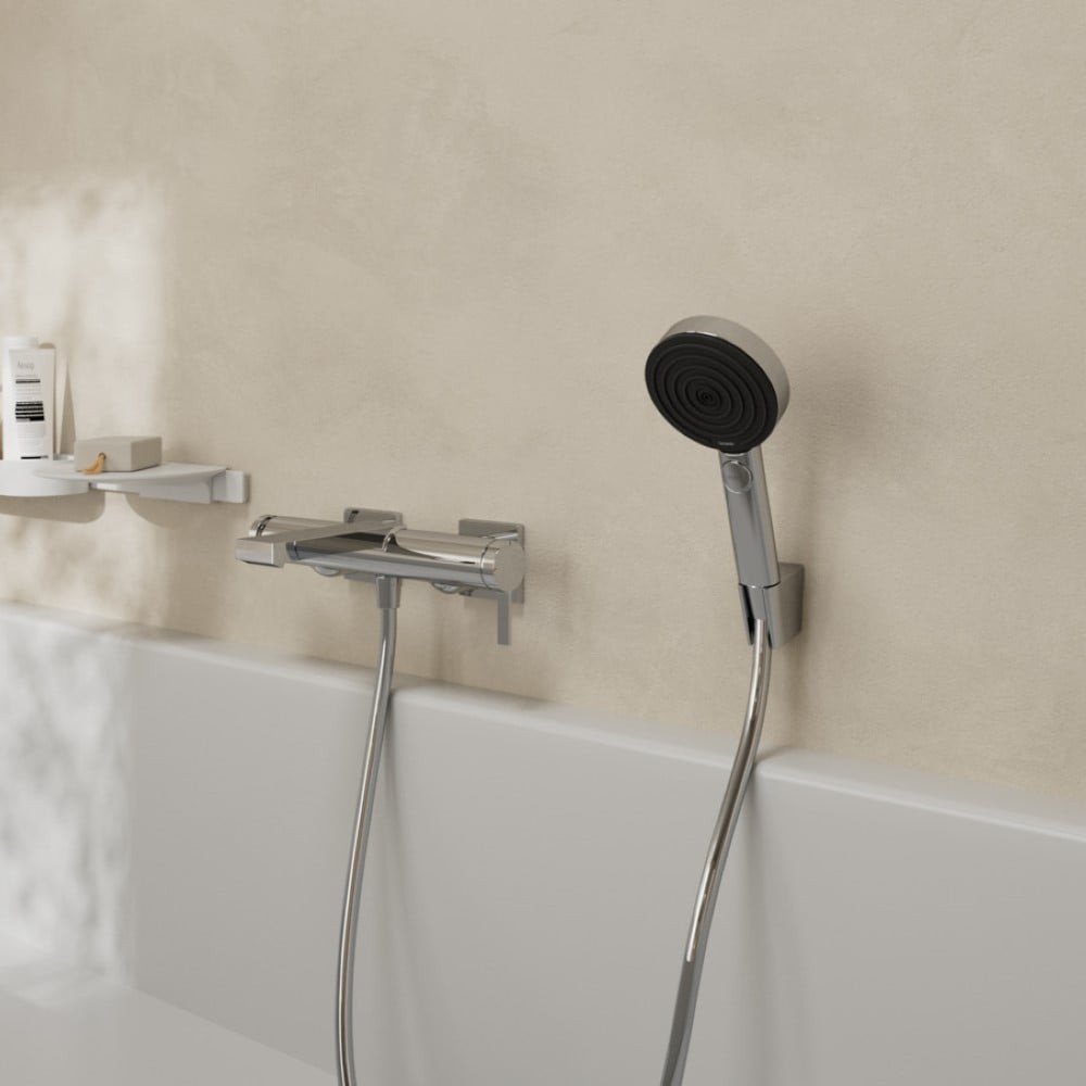 Pommeau de douche HANSGROHE Pulsify Select EcoSmart 105 3 jets + flexible de douche HANSGROHE | Batinea