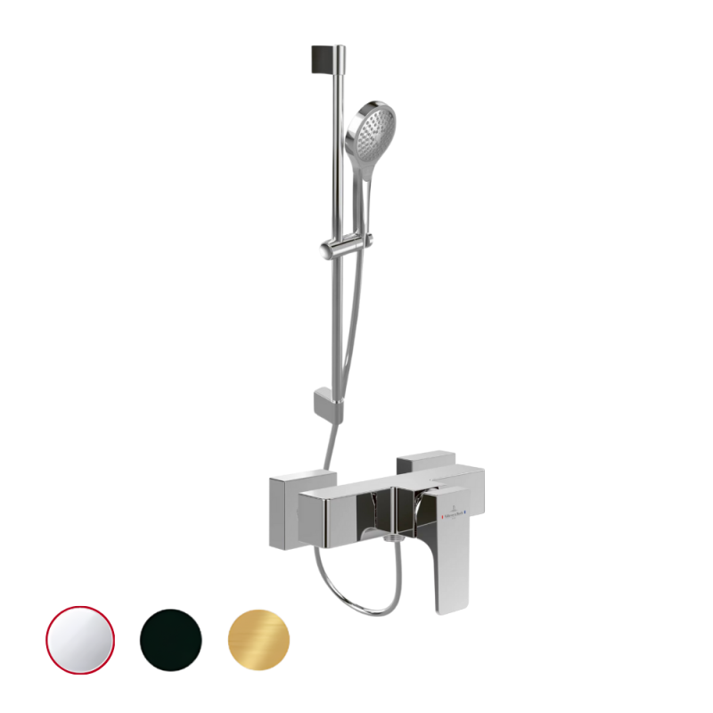 Présentation du Mitigeur mécanique douche VILLEROY ET BOCH Architectura Square + Ensemble de douche VILLEROY ET BOCH Verve Showe