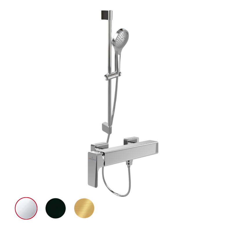 Présentation du Mitigeur mécanique douche VILLEROY ET BOCH Subway 3.0 + Ensemble de douche VILLEROY ET BOCH Verve Showers 3 jets