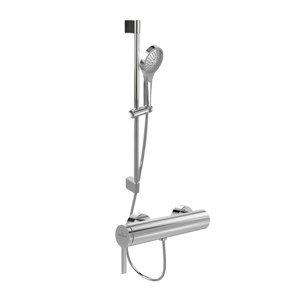 Présentation du Mitigeur mécanique douche VILLEROY ET BOCH Dawn Chrome + Ensemble de douche VILLEROY ET BOCH Verve Showers 3 jet