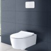 Ambiance 4 Pack WC suspendu sans bride VILLEROY ET BOCH Avento + Bâti support ViConnect Pro + abattant frein de chute + plaque c