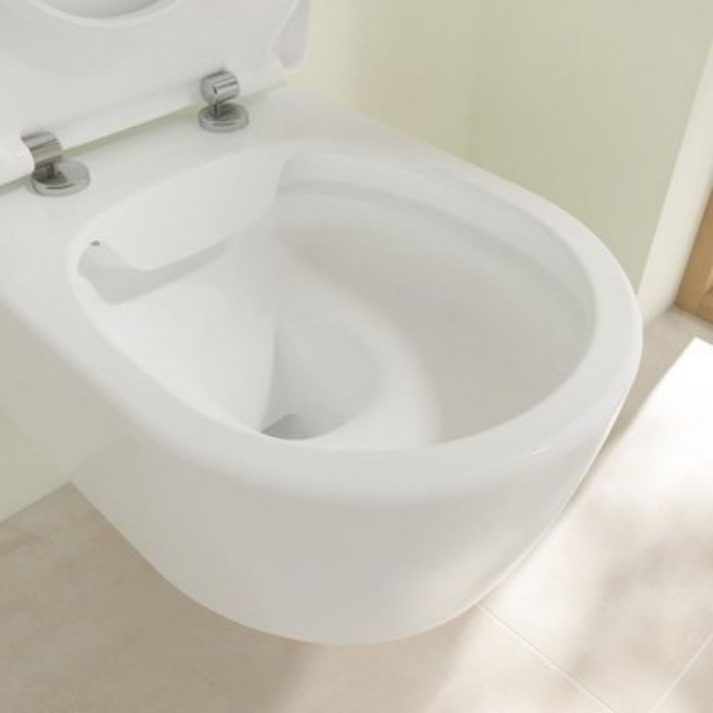 Ambiance 6 Pack WC suspendu sans bride VILLEROY ET BOCH Avento + Bâti support ViConnect Pro + abattant frein de chute + plaque