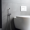 Mise en ambiance de la Douchette WC PAINI Cox ronde + support + flexible
