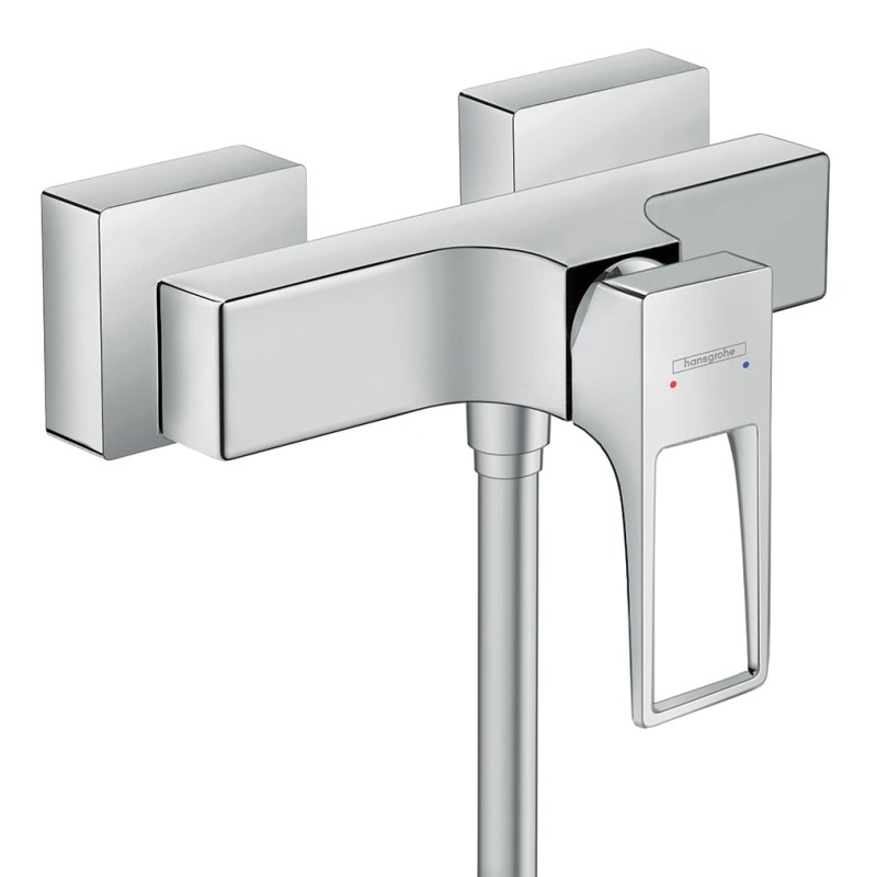 Mitigeur douche mécanique poignée étrier HANSGROHE Metropol chromé| Batinea