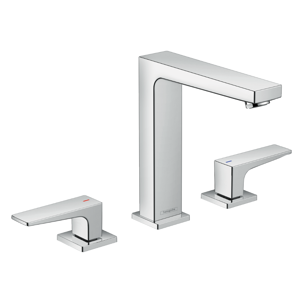 Mélangeur de lavabo 3 trous HANSGROHE Metropol poignées manettes et bonde Push-Open | Batinea