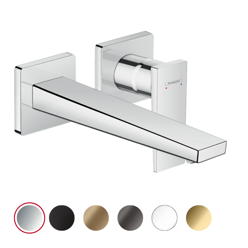 Mitigeur lavabo encastré HANSGROHE Metropol bec 22,5 cm avec bonde à écoulement libre | Batinea