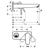 Mitigeur lavabo mural HANSGROHE Talis E 225 mm + bonde à écoulement libre | Batinea