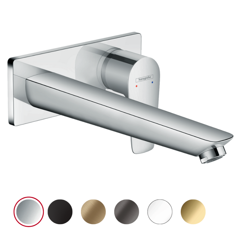 Mitigeur lavabo mural HANSGROHE Talis E 225 mm + bonde à écoulement libre | Batinea