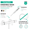Pack mitigeur bain douche thermostatique HANSGROHE Ecostat Comfort + Flexible + Pommeau de douche Pulsify E