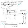 Pack mitigeur bain douche thermostatique HANSGROHE Ecostat Comfort + Flexible + Pommeau de douche Pulsify E