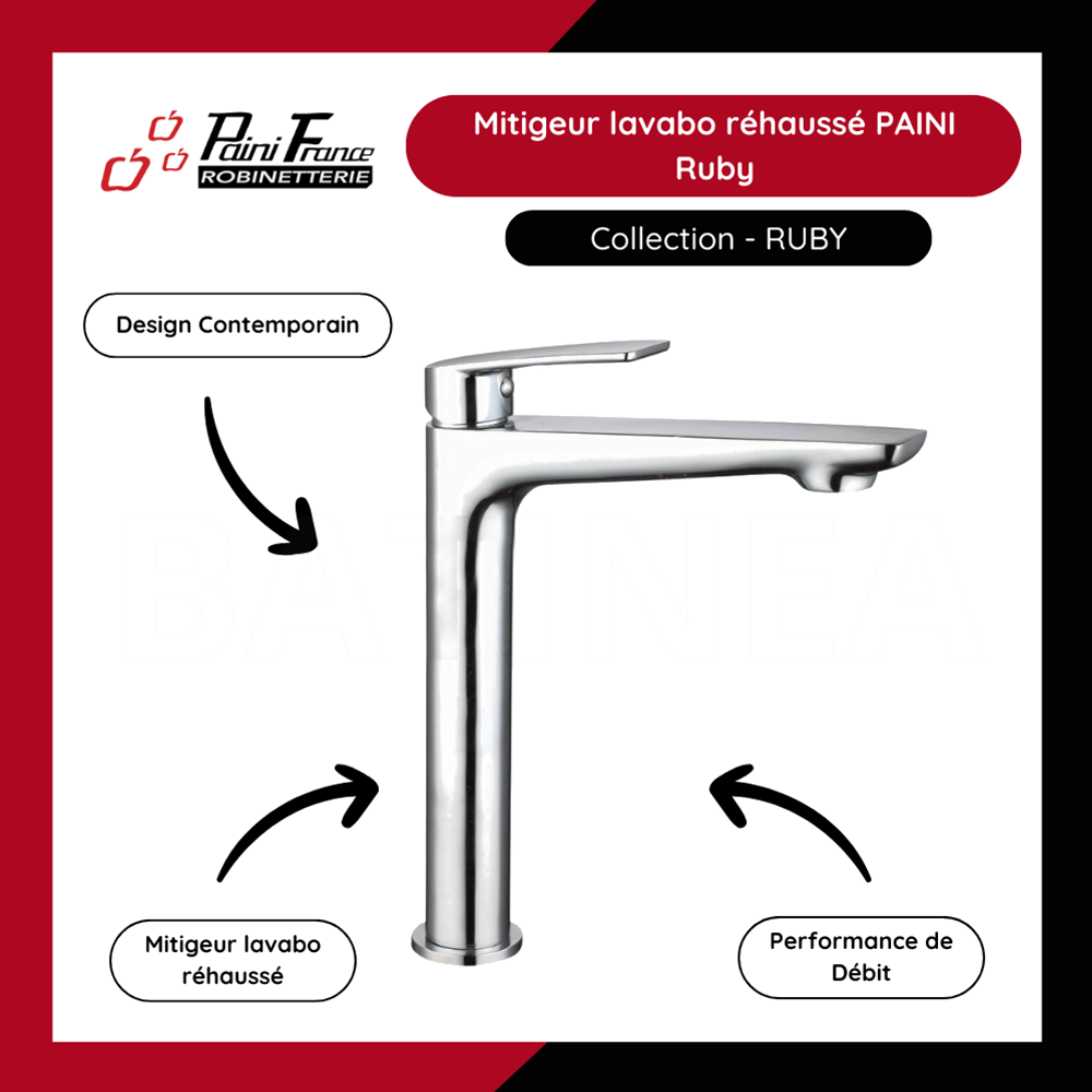Mitigeur lavabo réhaussé PAINI Ruby | Batinea