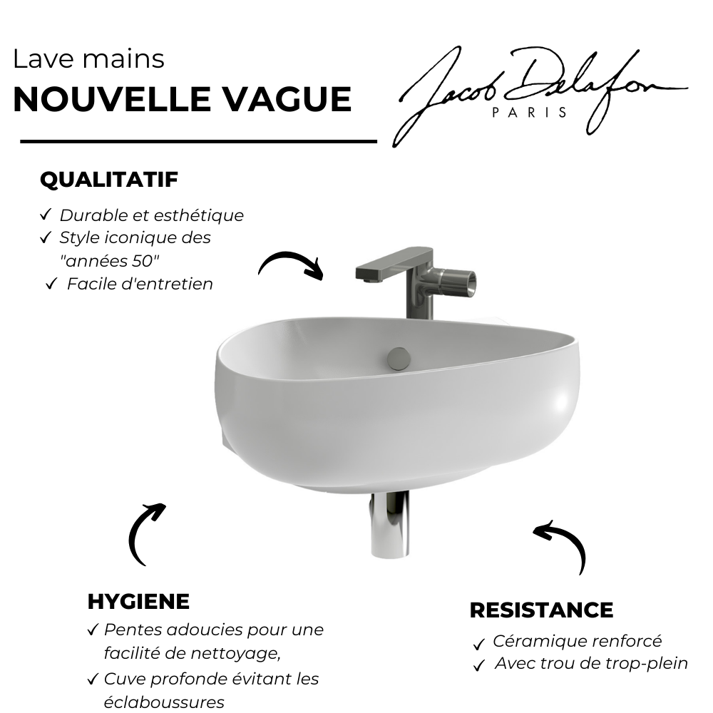 Lave main céramique Jacob Delafon Nouvelle Vague