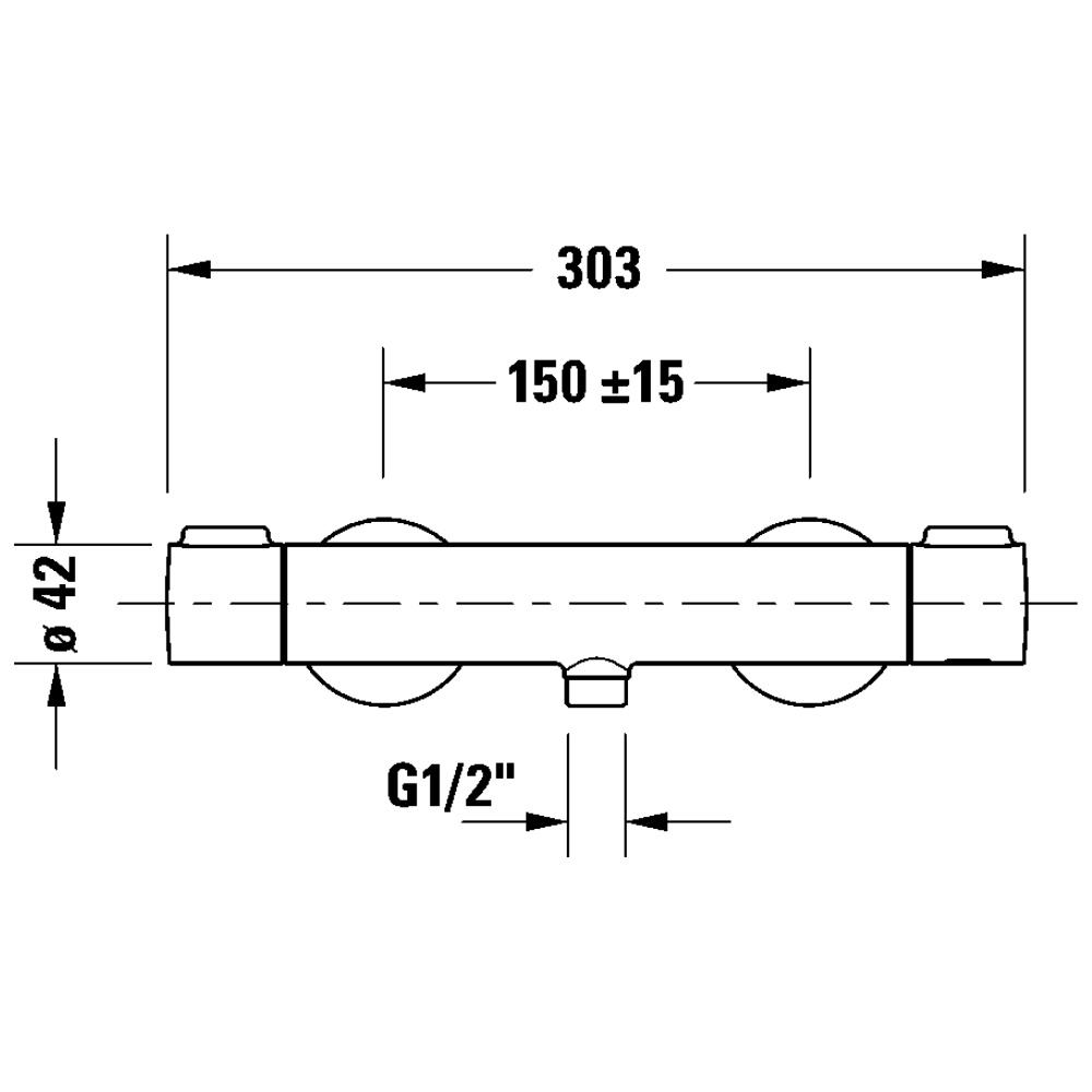 Mitigeur de douche thermostatique DURAVIT 1000 | Batinea