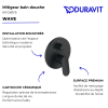 mitigeur bain douche encastré noir POINT FORT