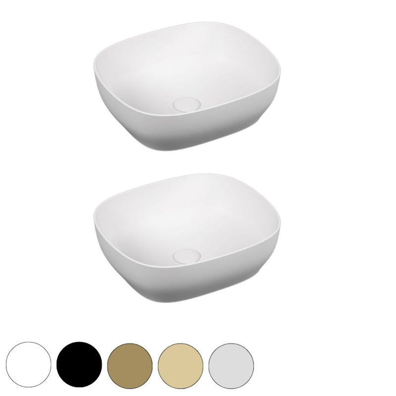 Double vasque a poser rectangle Vitra Outline