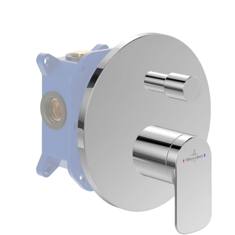 Façade robinet encastré mécanique VILLEROY ET BOCH avec inverseur O.novo | Batinea