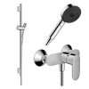 Pack mitigeur douche mécanique cartouche 2 vitesses HANSGROHE Vernis Blend + Barre Unica S Puro + flexible + Pommeau Pulsify Sel