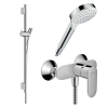 Pack mitigeur douche mécanique cartouche 2 vitesses HANSGROHE Vernis Blend + Barre Unica S Puro + flexible + Pommeau Crometta bl