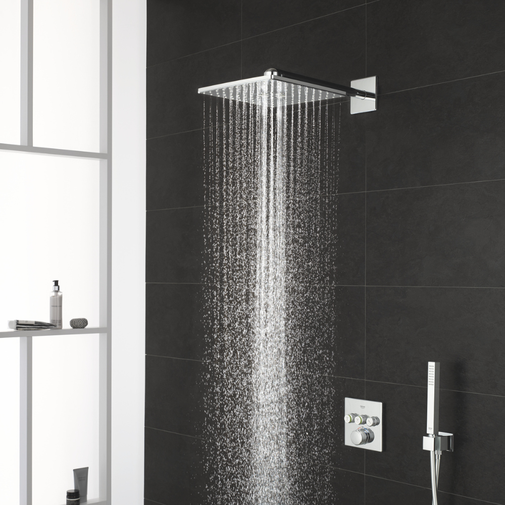 Façade robinet encastré thermostatique 3 sorties GROHE Grohtherm SmartControl avec buté à 38°C | Batinea