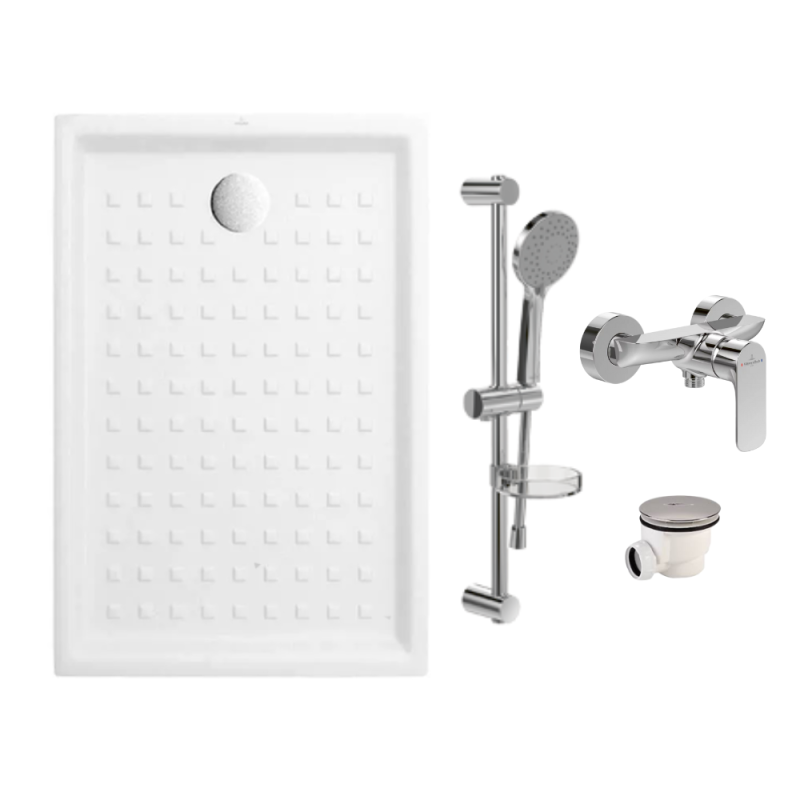pack receveur onovo + robinetterie + bonde