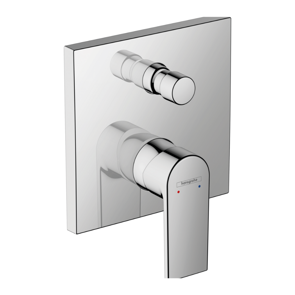 Noir Façade Mitigeur Mécanique Encastré Hansgrohe Vernis Shape Chromé