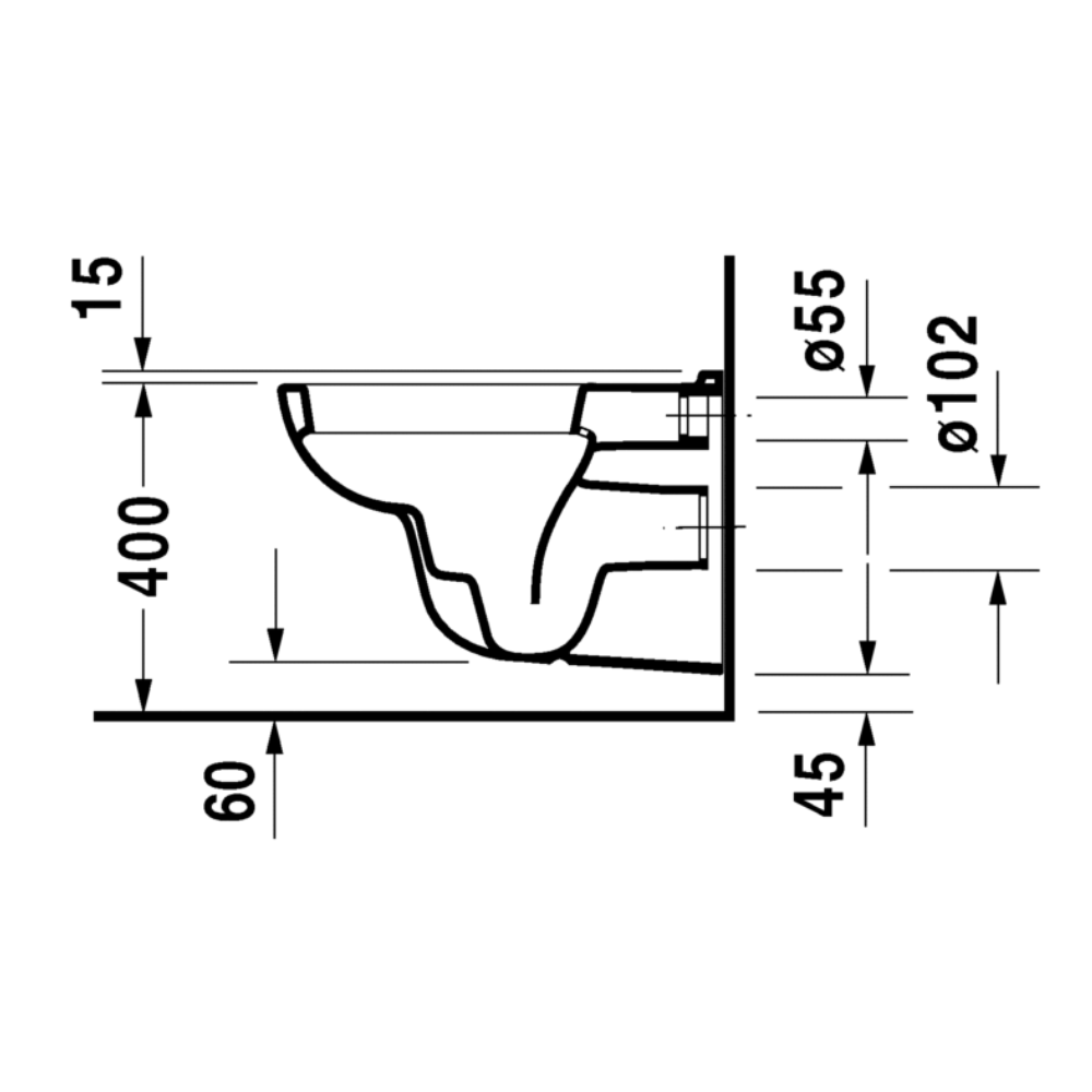 Pack WC suspendu DURAVIT D-code abattant synthé| Batinea